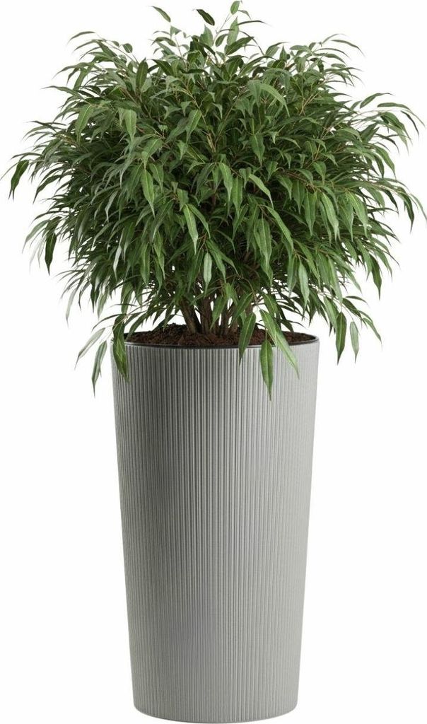 HowHomely | Blumentopf - Pflanzgefäß - grau - 57x29 cm - Produktbild 