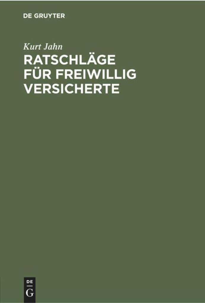 Ratschläge für freiwillig Versicherte