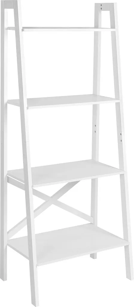 Étagère indépendante blanc mat - Rangement polyvalent pour salon et bureau