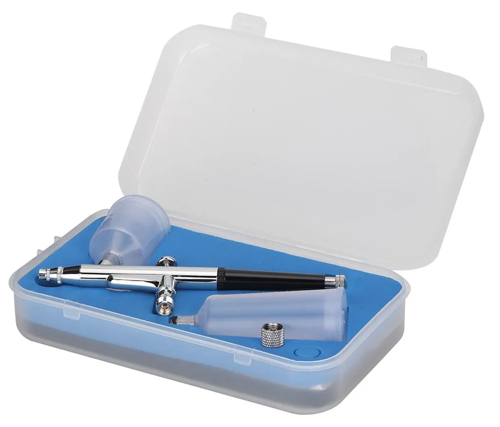 Kit aérographe double action 0.3mm à gravité pour peinture et pâtisserie