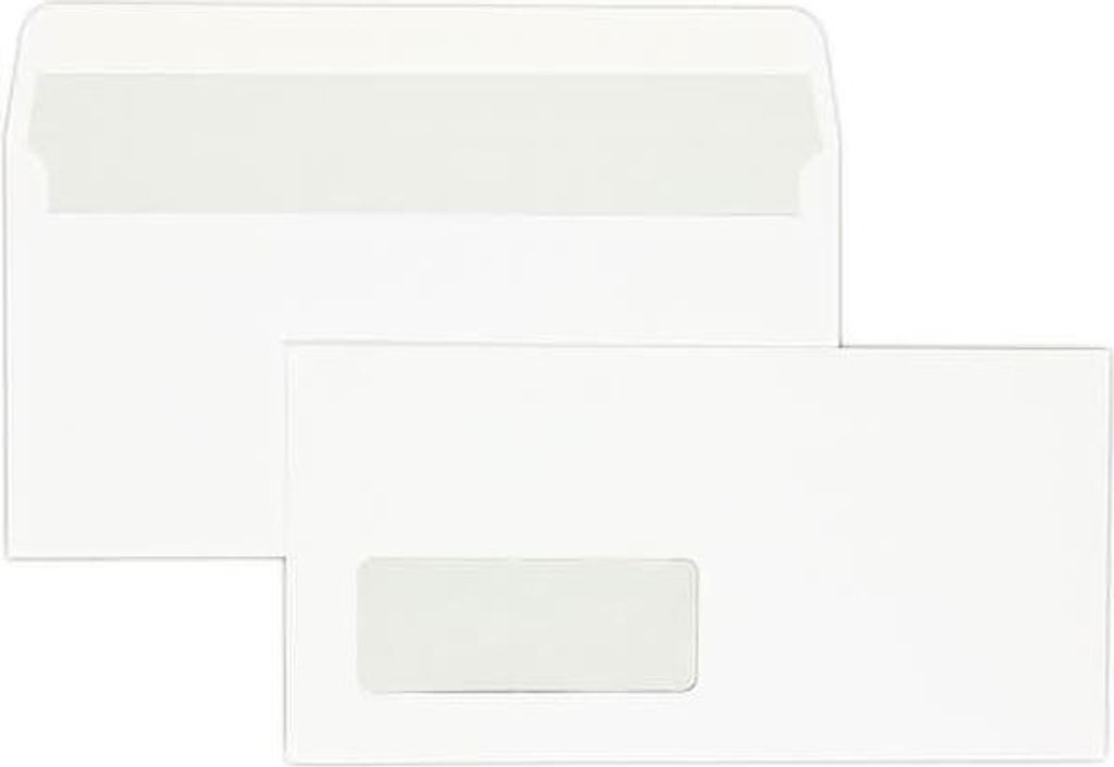 Briefumschläge DINlang 120g/qm haftklebend Sonderfenster VE=500 Stück hochweiß.