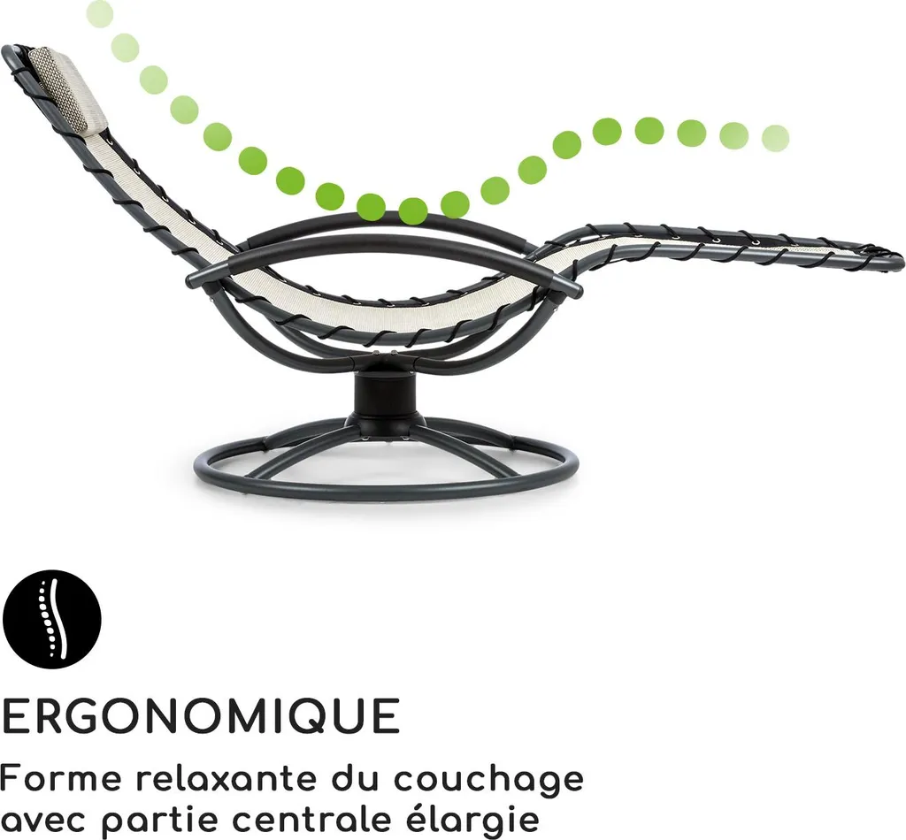 Chaise Longue avec Surface Aérée et Structure Stable blumfeldt Beige - 4