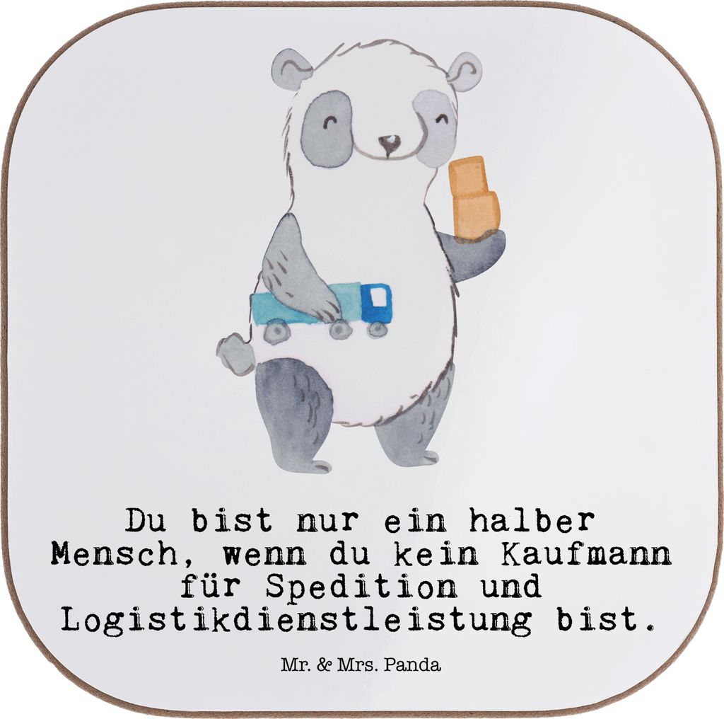 Mr. & Mrs. Panda garten untersetzer Kaufmann für Spedition und Logistikdienstleistung Herz - Weiß - Geschenk, Abschlussprüfung, Lustig, Logistik...