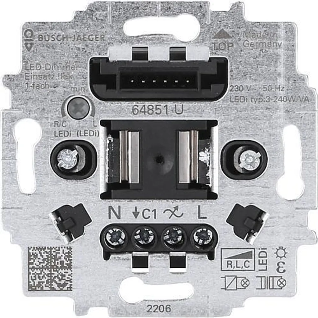 Variateur LED flex 64851 U Busch-Jaeger avec commande électronique