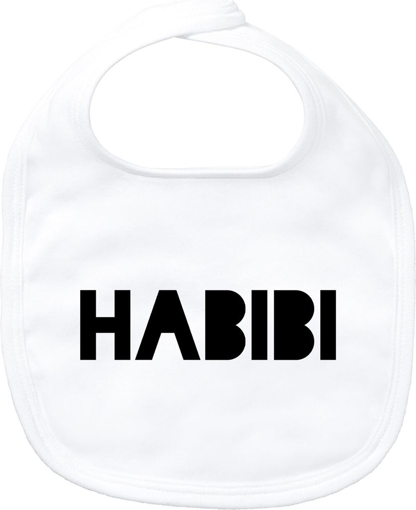 Huuraa Baby Lätzchen Habibi Schatz Freund White Klettverschluss Baumwolle Latz Geschenkidee