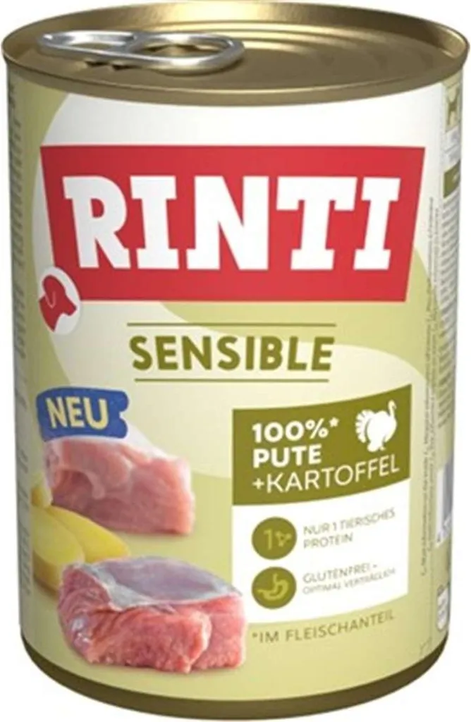 Rinti Sensible Tacchino e Patate per Cani | 12 Lattine da 400g Offerta