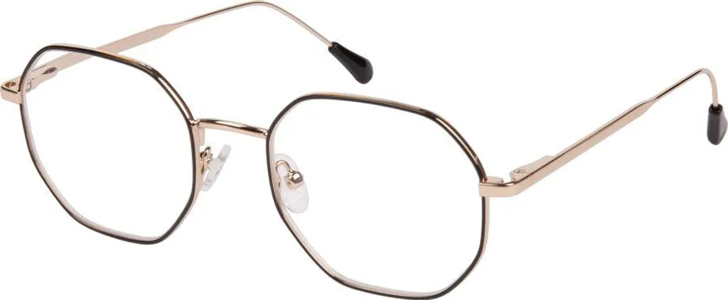 Lunettes pour lire YOKO +1.00DPT Noir et Or confort visuel ordinateur