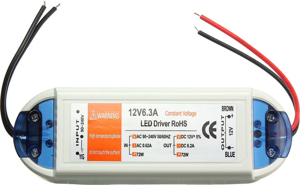 Alimentatore 12V 6A 72W TRASFORMATORE LED STRIP CCTV - OFFERTA!