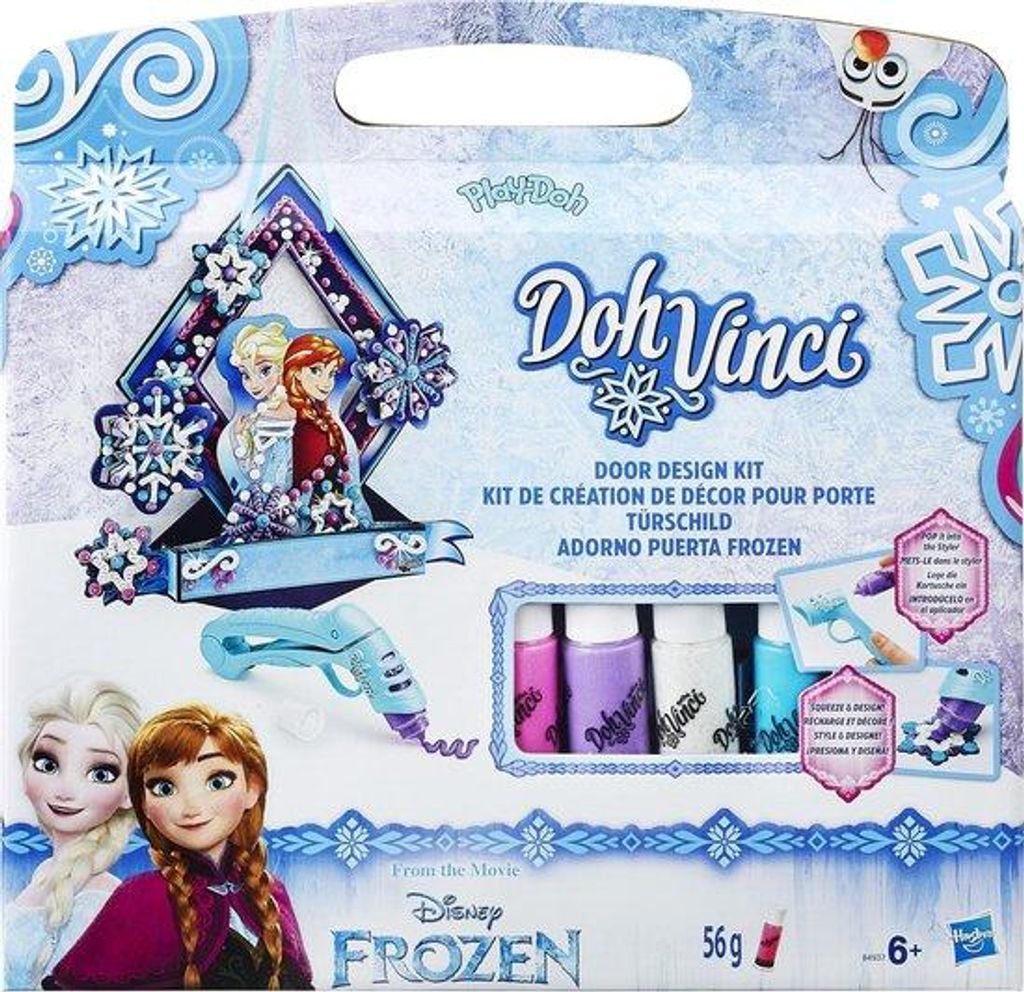 Creatives Set für Türdekoration mit Disney Frozen - 3D DohVinci Bastelset mit Anna und Elsa