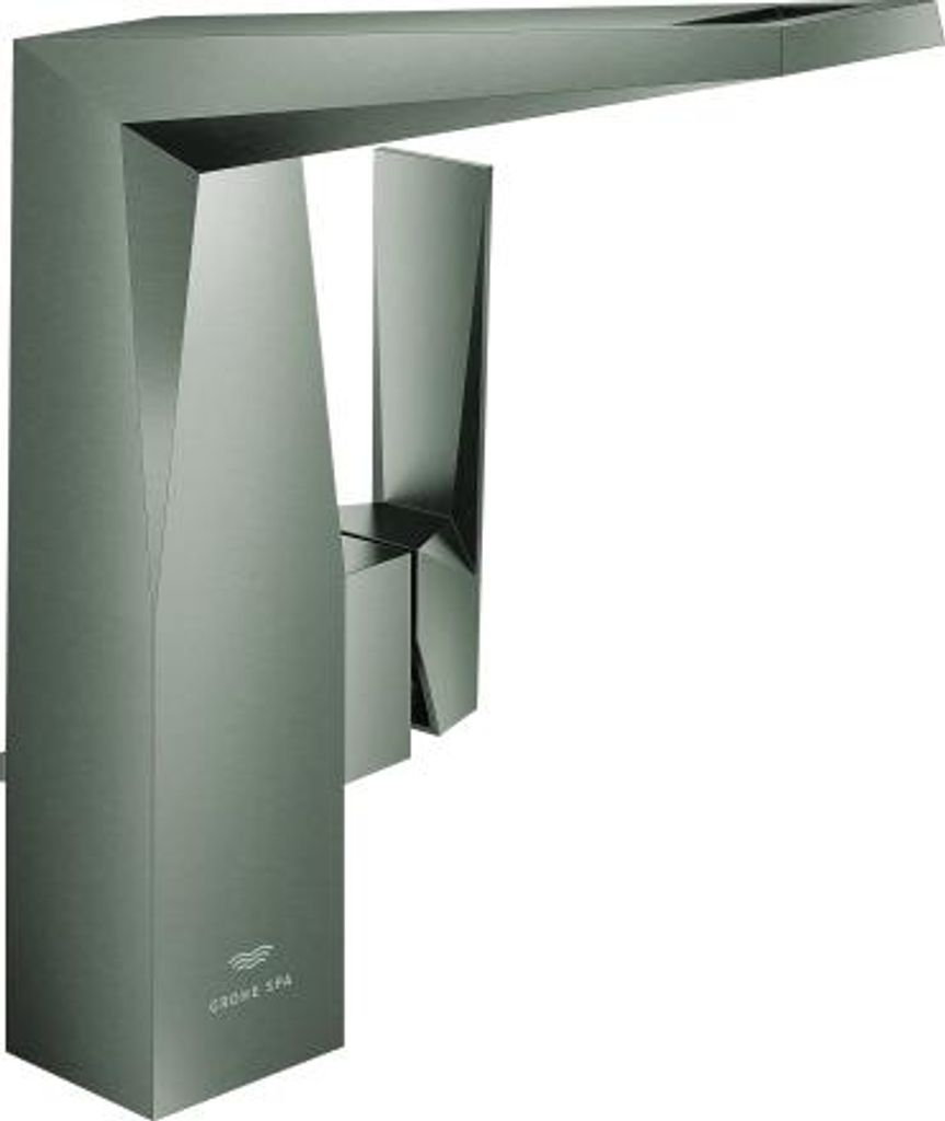 GROHE Einhand-Waschtischbatterie Allure Brilliant 24344, L-Size, Einlochmontage, Zugstangen-Ablaufgarnitur 1 1/4'', hard graphite gebürstet