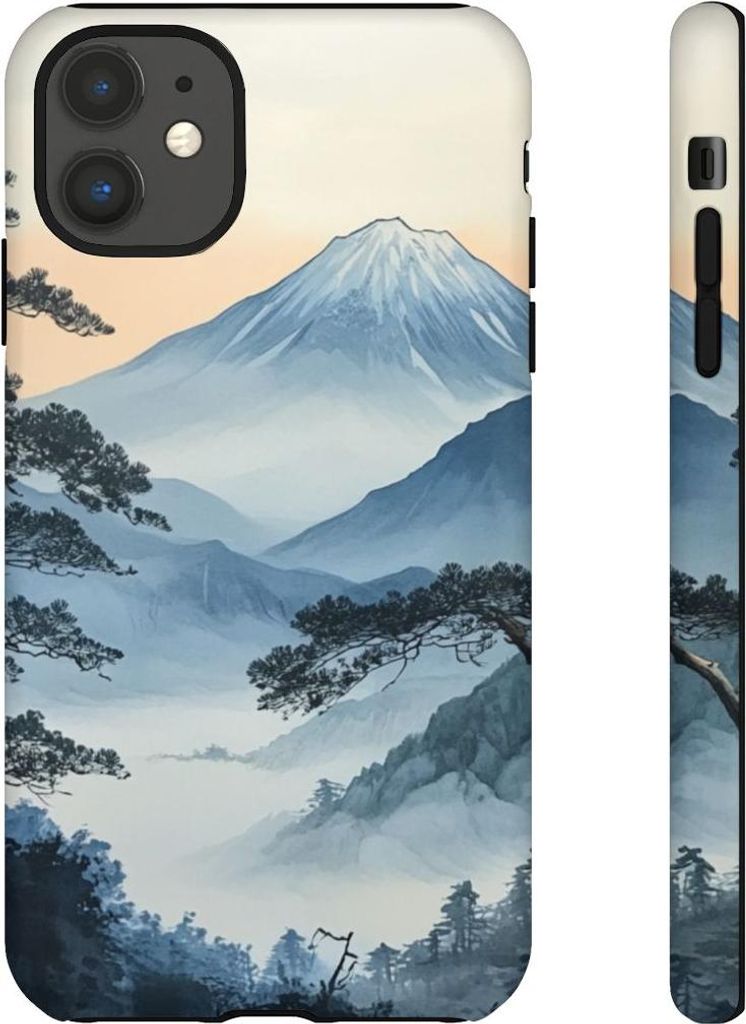 Traditionelle japanische Berglandschaft – Handyhülle Kompatibel mit iPhone 11