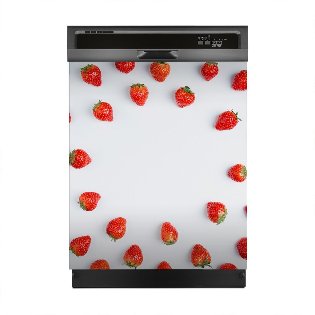 Aufkleber sticker 60x70 cm Dekorative folie Spülmaschine - Weiße Früchte