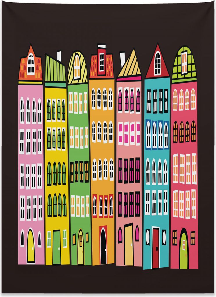 Abakuhaus Bunt Wandteppich, Europäische Wohnungen aus Weiches Mikrofaser Stoff Kein Verblassen Klare Farben Waschbar, 110 x 150 cm, Mehrfarbig