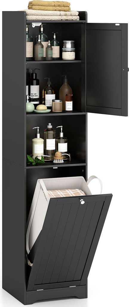 Mobiletto alto da bagno COSTWAY, mobiletto da bagno con Immagine del prodotto 