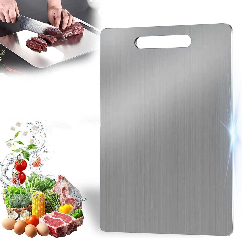 Titan Schneidebrett 30x46cm Edelstahl Küchenbrett Produktbild 