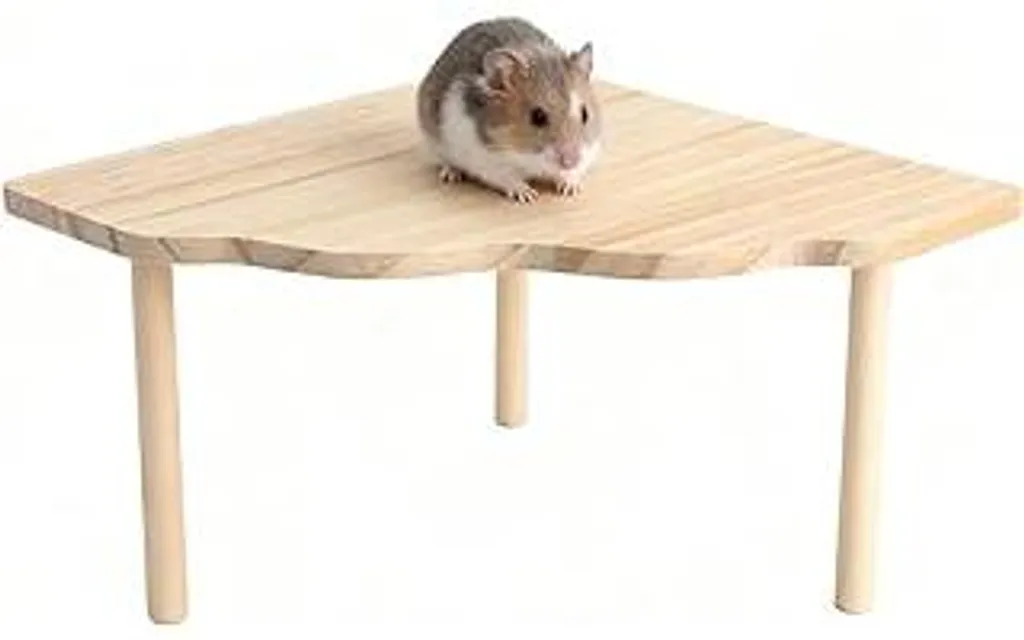 Nascondiglio e Piattaforma per Criceti in Legno - 22x13cm Eco-Friendly