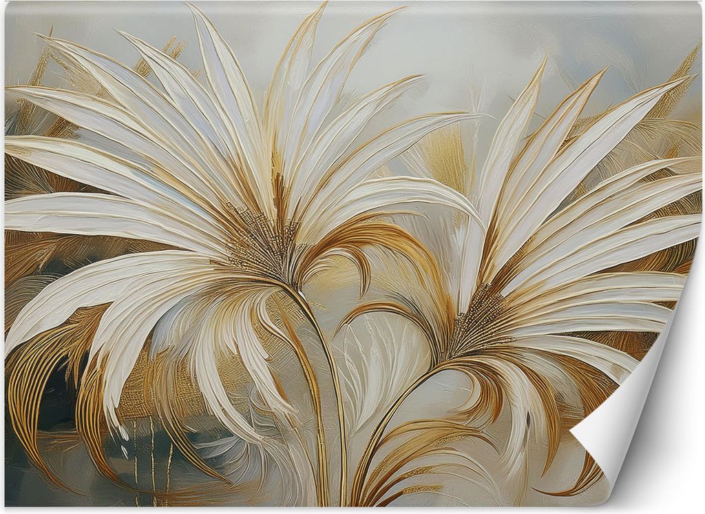 Vlies fototapete Tropische Blätter Botanica 250x175 cm Feeby Beige inkl. Kleber einfache Montage