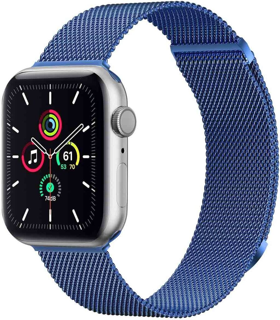 imoshion Magnetisches Milanaise Armband für das Watch Series 1 - 11 / SE / Ultra (44/45/46/49 mm) - Größe M - Blau