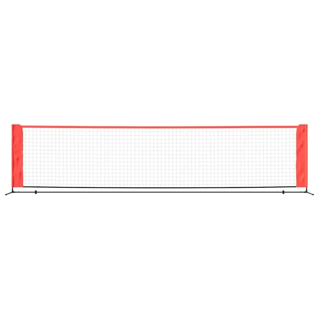 Filet de Badminton en Polyester Résistant 400cm Noir et Rouge Modèle 24 - 3