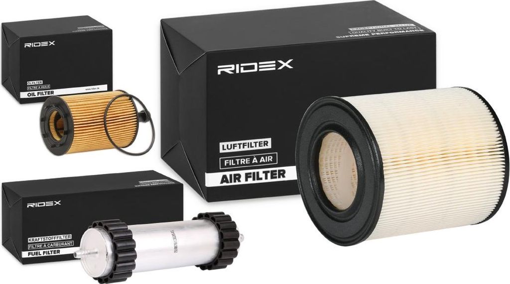 RIDEX Filterset Inspektionspaket Filtersatz für AUDI A6 Avant (4F5, C6) A6 Limousine (4F2, C6)
