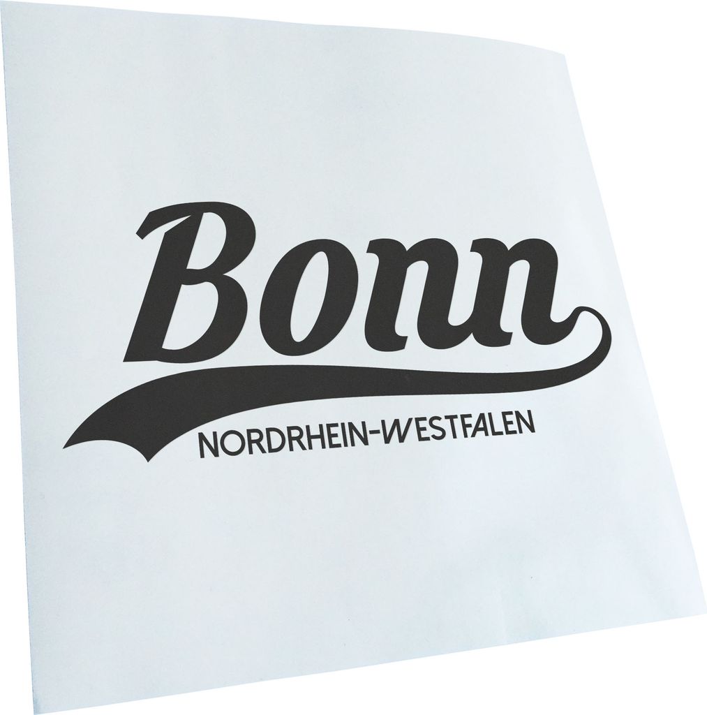 Kiwistar - Autoaufkleber - Bonn Nordrhein-Westfalen - Dunkelgrau - 50x21cm - Aufkleber für Auto, Laptop, Fahrrad, LKW, Motorrad mehrfarbig JDM Dec...