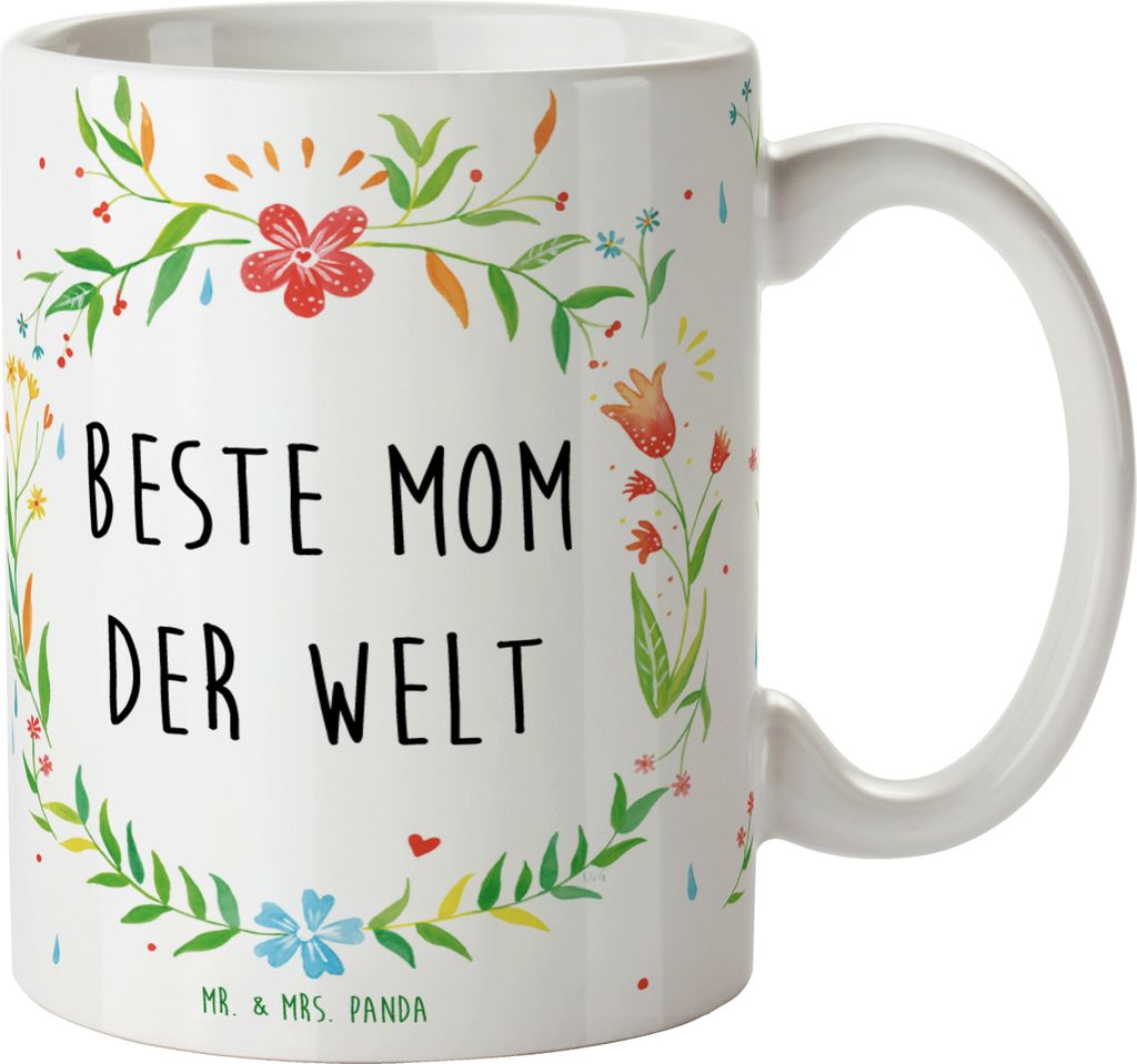 Mr. & Mrs. Panda Kaffeebecher Mom - Geschenk, Trinkbecher, Ma, Tasse, Mommy, Danke, Teebecher, Kaffeetasse, schöne, Teetasse, Muttertag