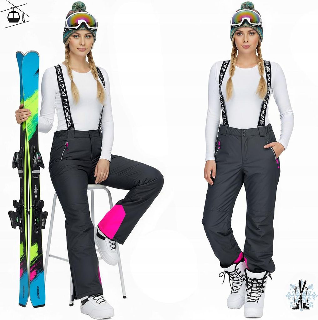 Modell MM10.000 3XL: Damen-Skihose schwarz, wasserdicht