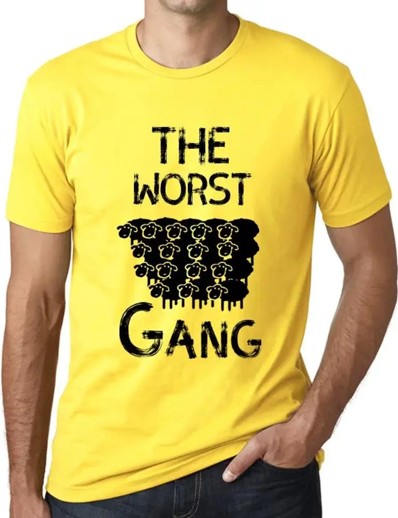 Herren Grafik T-Shirt Die schlimmste Bande – The Worst Gang – Öko-Verantwortlich Vintage Jahrgang Kurzarm Lustige Druck Geburtstag Geschenk Mann