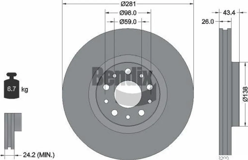 Disque de frein BENDIX BDS2115 : Fini les vibrations sur votre Tipo