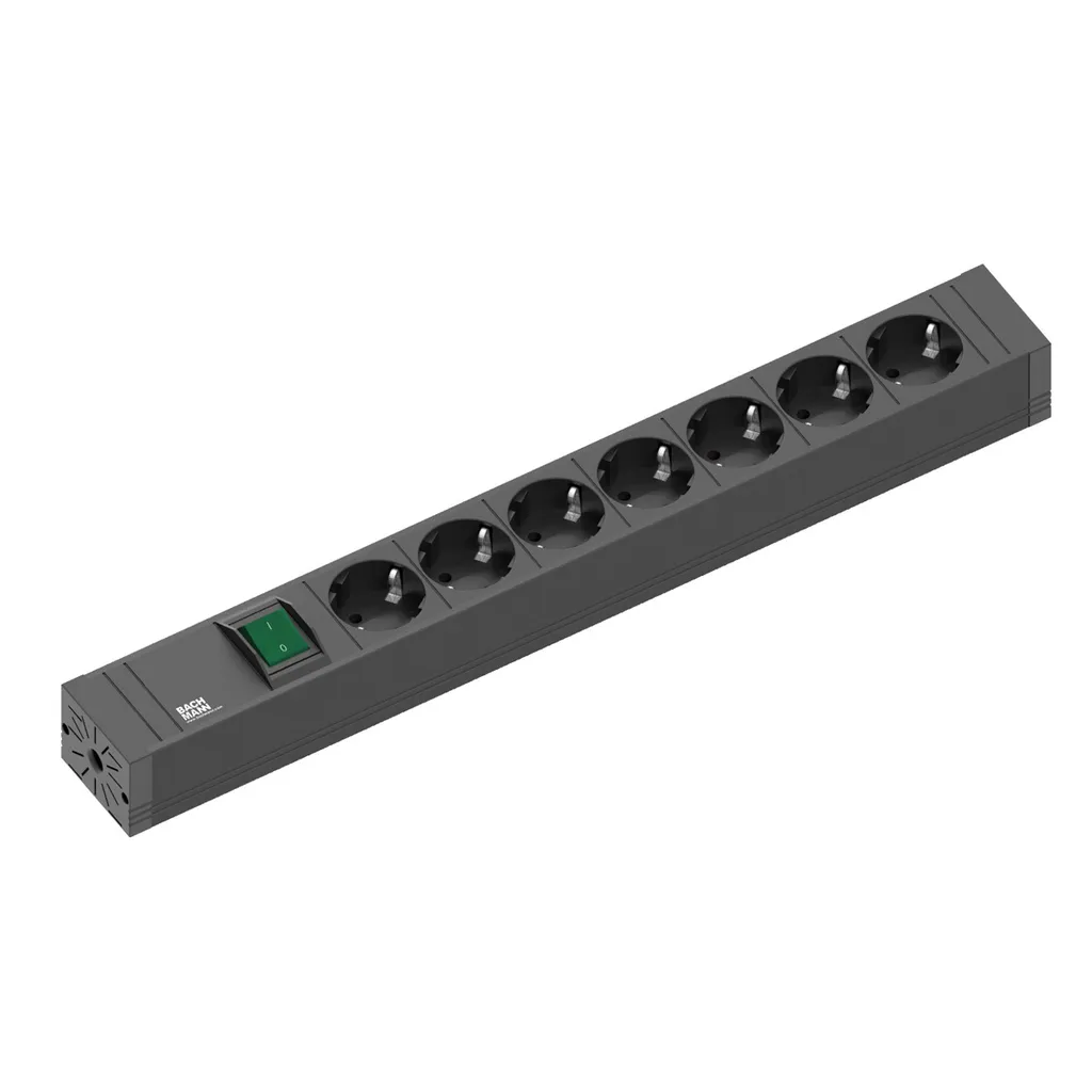 BACHMANN CONNECT LINE Multiprise 7 Prises avec Interrupteur de Sécurité