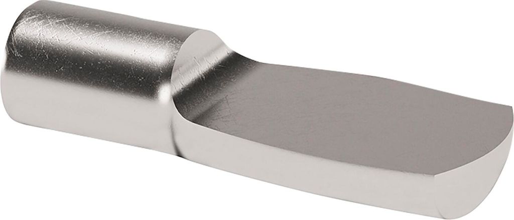 Steckbodenträger Löffelform, Bohr ø 5 mm, vernickelt