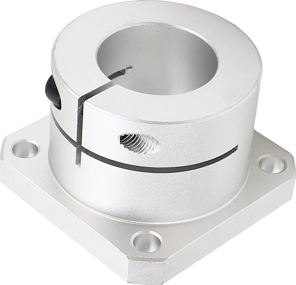 Bloc de palier lisse D40 pour guidage linéaire, bride carrée robuste