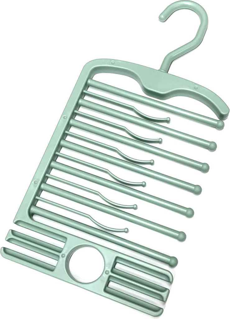 Kleiderbügel Multifunktions Bügel Organizer Mintgrün Krawattenbügel Kleiderbügelhalter Krawattenhalter Gürtelhalter Kunstsoff
