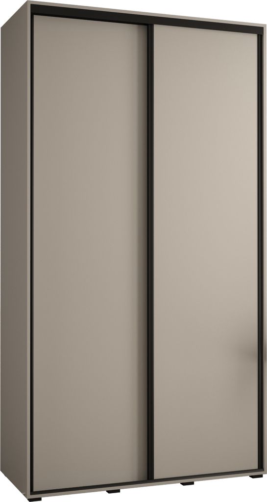 Kryspol Dakota 1 Schrank, zwei Türen - 235,2x140x60cm - Kaschmir Schwarz