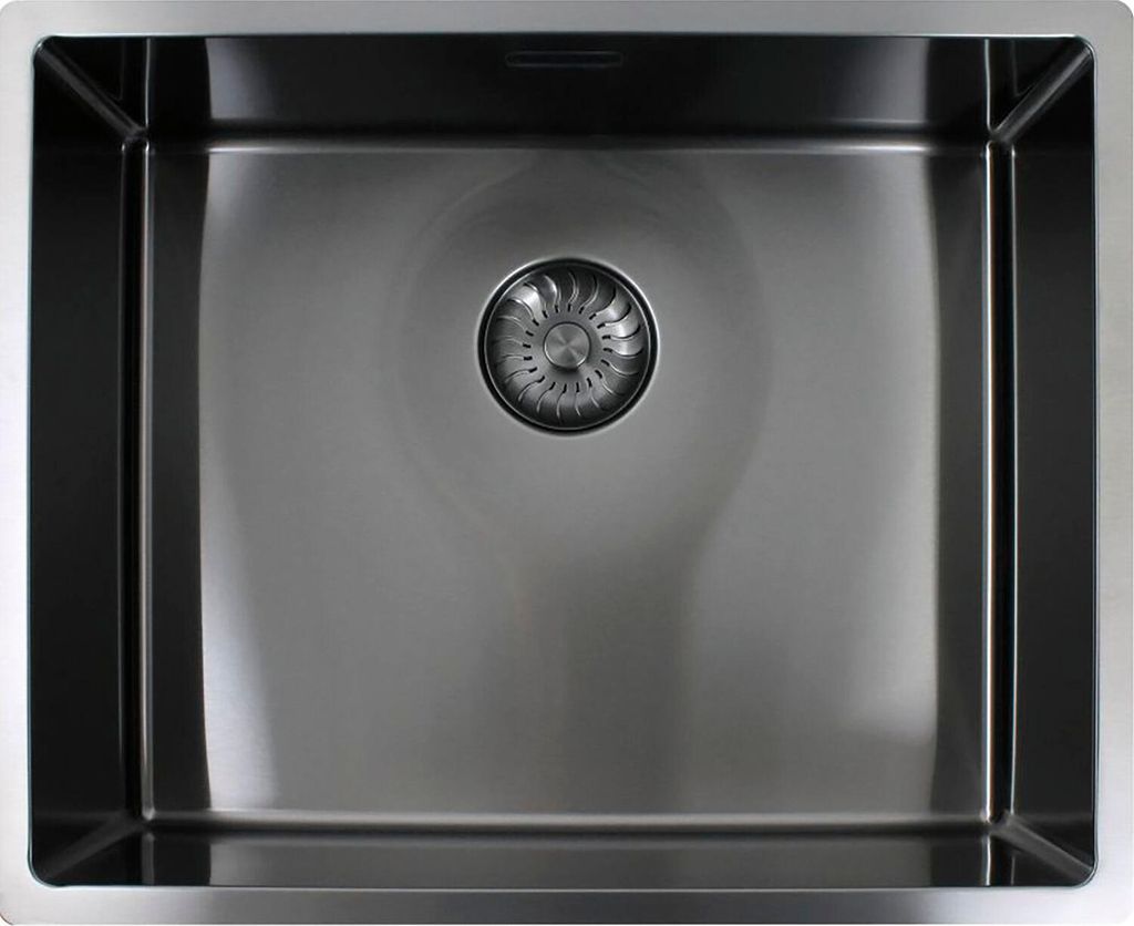 CARESSI Spüle CAPPO 60540 GUN METAL ohne Hahnbank / ab 60 Produktbild 