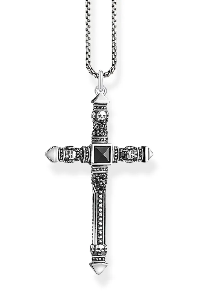 Collier en maille argent 925 Thomas Sabo pour homme Rebel at Heart