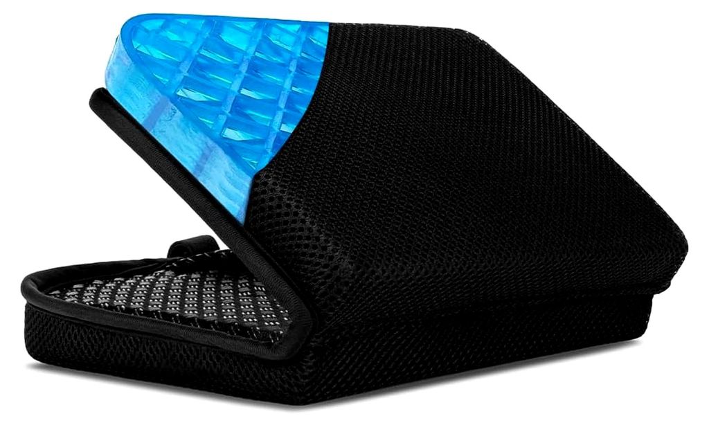 Gel-Sitzkissen - Tragbares Flugzeugsitzkissen - Gelgitter-Design für optimalen Sitzkomfort - Faltbares Kissen für Flugzeugsitze, Camping, Bleiche...