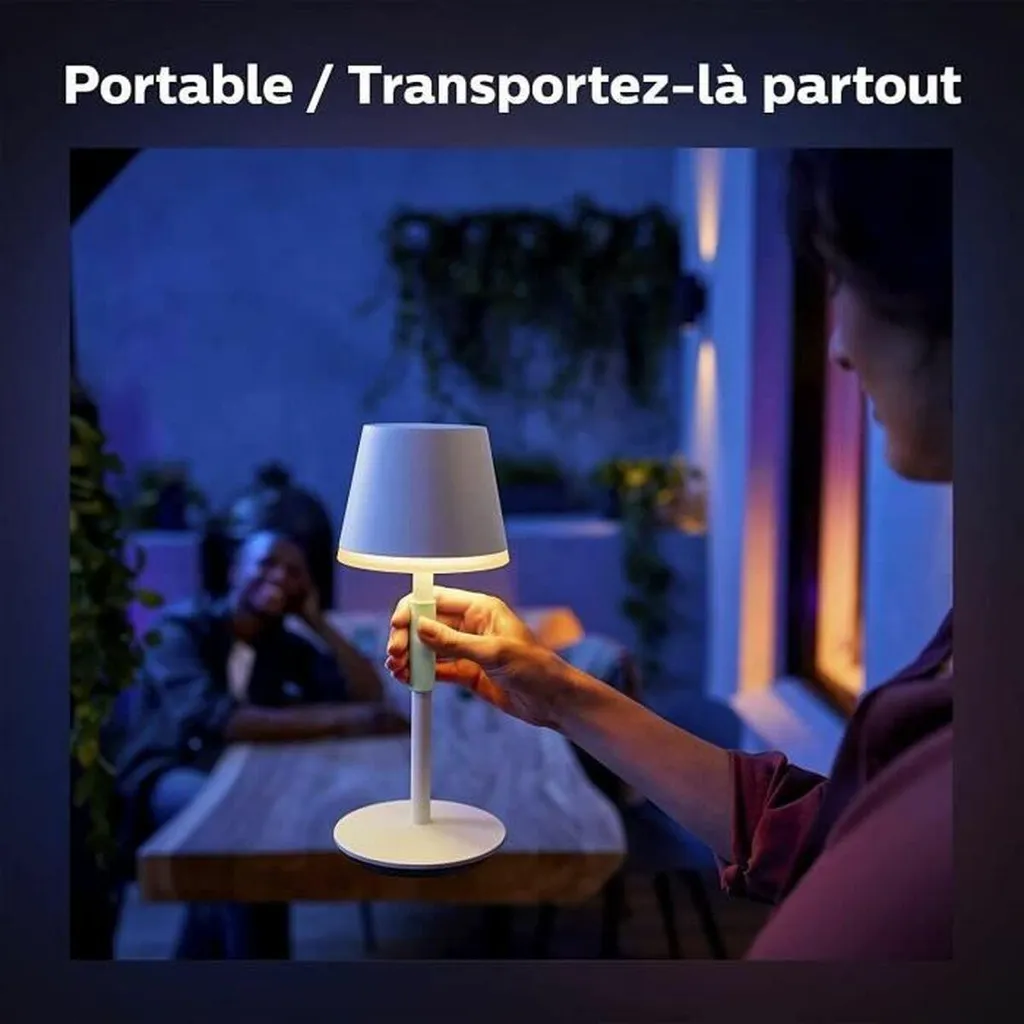 Lampe de bureau design Philips métal blanc robuste 220V éclairage