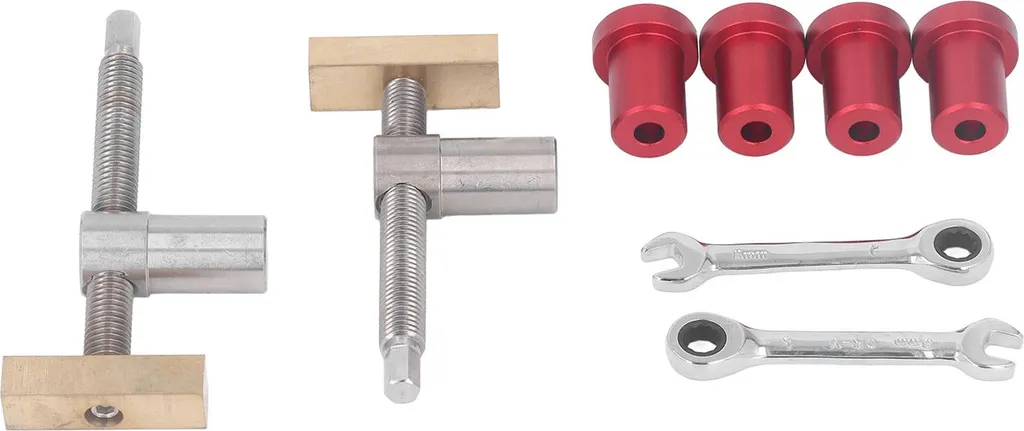 Bloquez vos pièces de bois facilement : Pince établi 19mm inox rouge