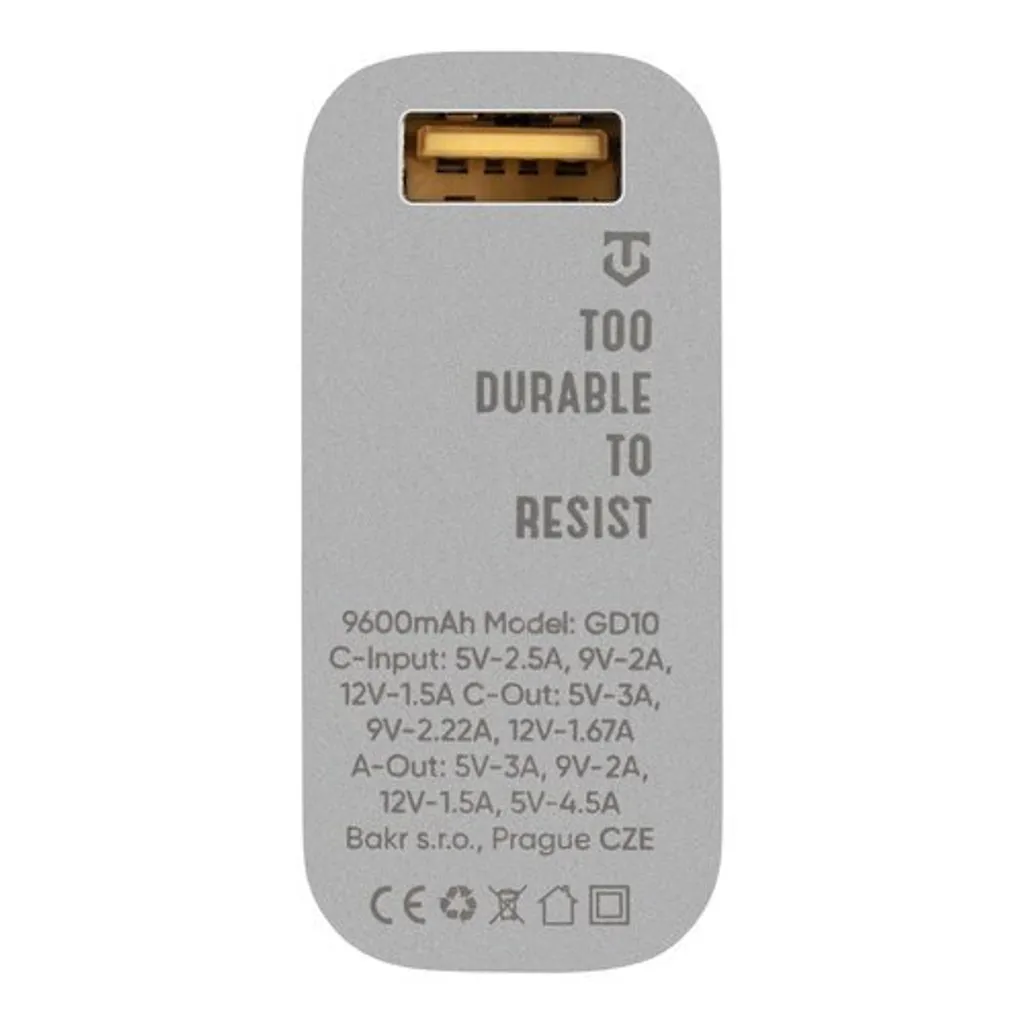 Tactical Powerbank 9600mAh USB-C Power Delivery et Quick Charge Gris - 4