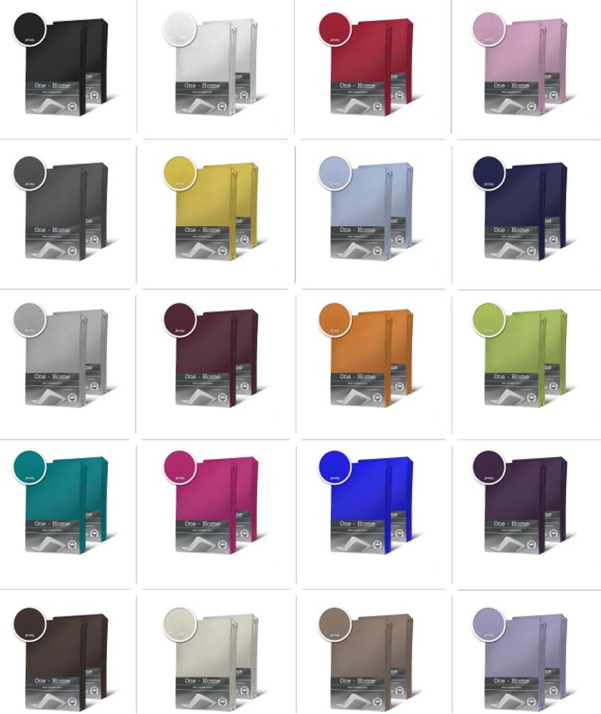 2er Set Jersey Spannbettlaken Spannbetttuch Baumwolle Topper Boxspringbett laken, Größe:60x120 cm - 70x140 cm Baby, Farbe:Terracotta / Orange