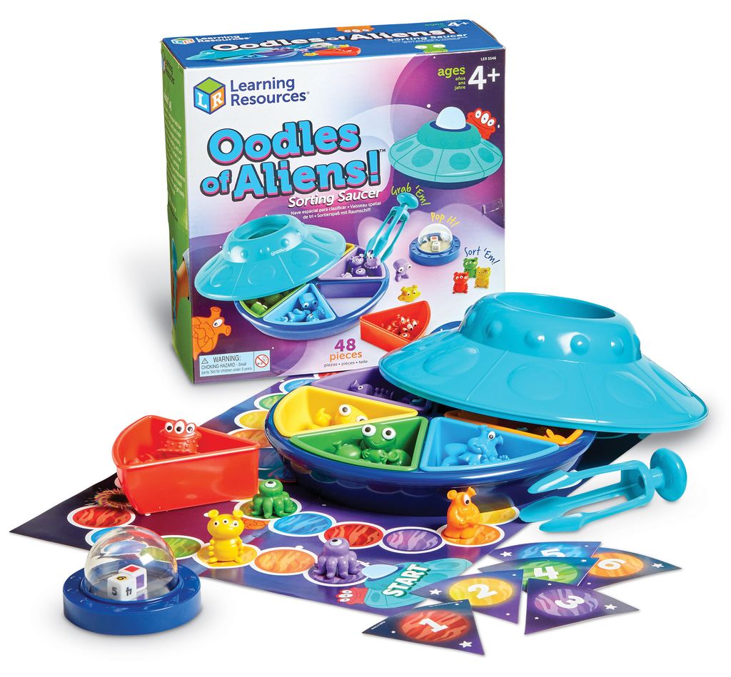 Sorter kosmiczny spodek, zestaw do nauki kształtów