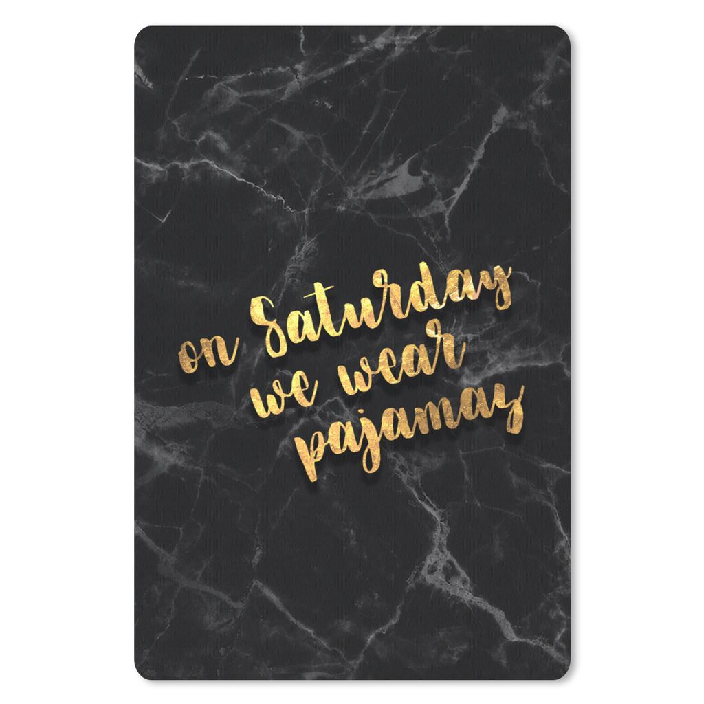 MuchoWow Mauspad Mousepad Zitate - Pyjamas - Gold - Marmor 40x60 cm - Mousepads - Maus Mat - Pad - Mausunterlage - Schreibtisch Accesoire