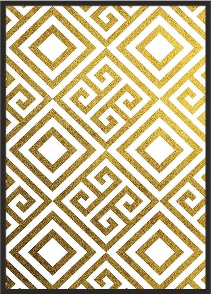 Bildplakat im Rahmen 53x73 cm Gold P1027