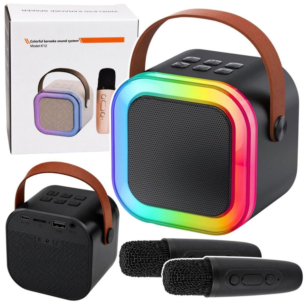 Kit karaoke con altoparlante Bluetooth, due microfoni e Immagine del prodotto 
