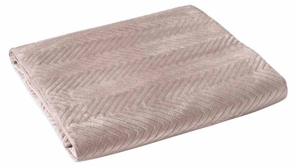 Tagesdecke, Tagesdecke für das Schlafzimmerbett, Lux, Fischgrätenmuster 200x220 Braun 114