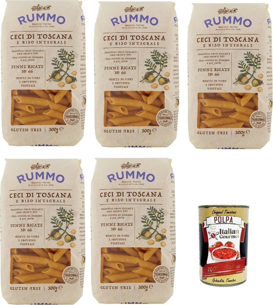 Rummo Ceci di Toscana e Riso Integrale Penne Rigate N° 66 Produktbild 