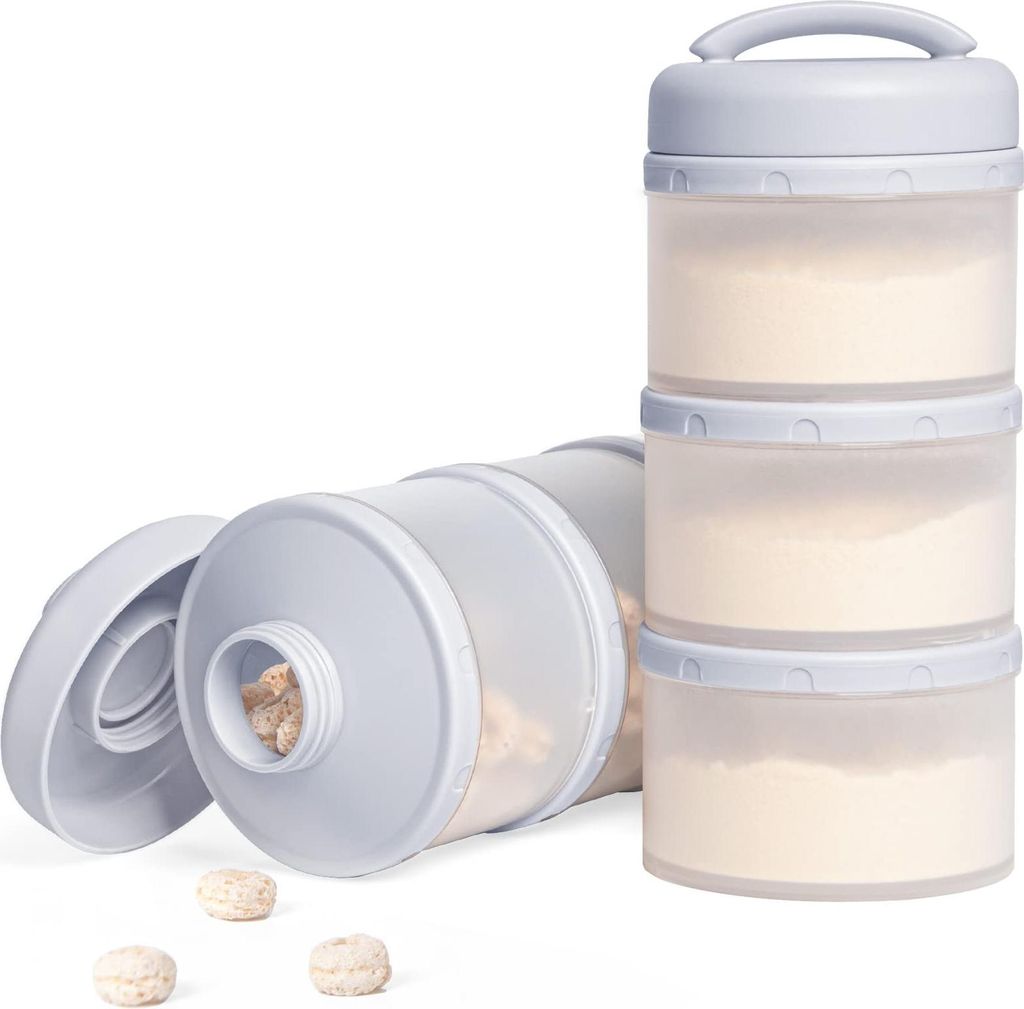 Termichy Milchpulver Portionierer Baby Stapelbar Aufbewahrungsbox 2 Stück Grau; MilchpulverStepThroughBushalten