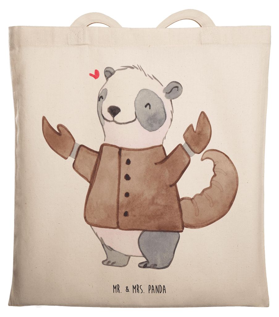 Mr. & Mrs. Panda Shopping Tasche Skorpion Astrologie - Transparent - Geschenk, Jutebeutel, Tierkreiszeichen, festival, Geburtstagsgeschenk, Sternze...