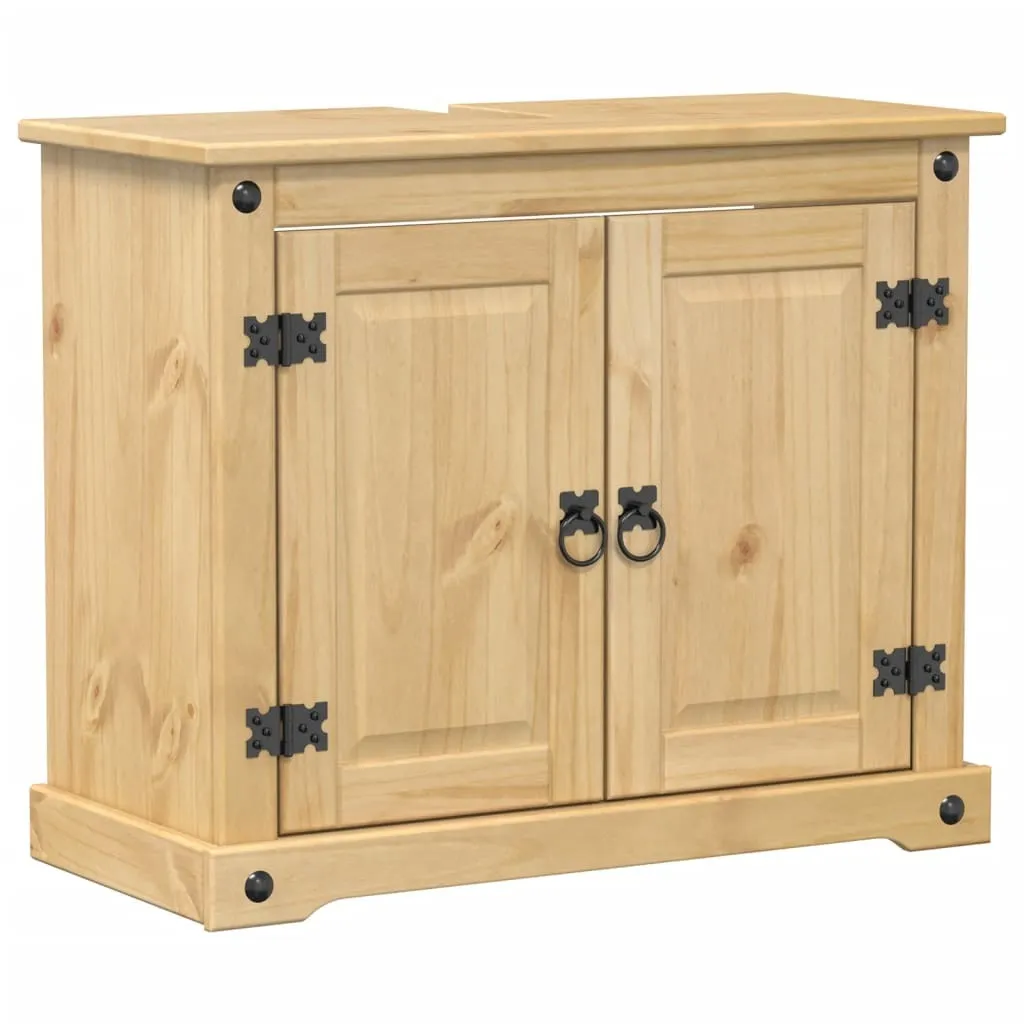 Mobiletto in Legno Massiccio di Pino 73x33x60 cm | Arredo Rustico Vero